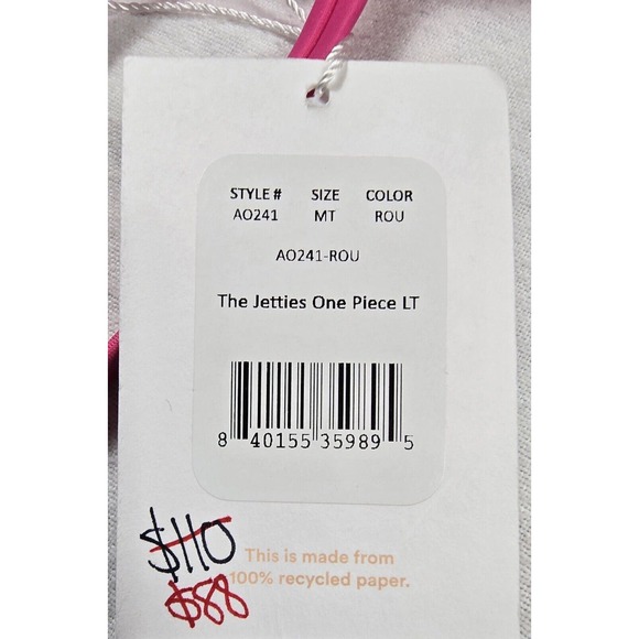 Andie Swim The Jetties One Piece Womens Size Medium Tall In Pink NWT - Picture 6 of 7